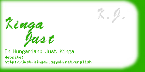 kinga just business card